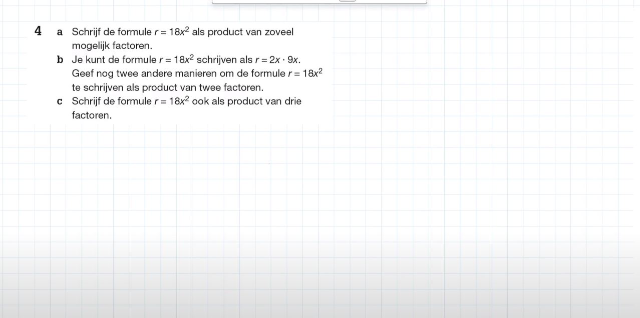 Ontbinden in factoren Opgave 4