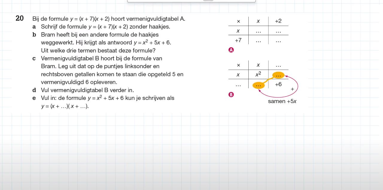 Ontbinden van drietermen opgave 20