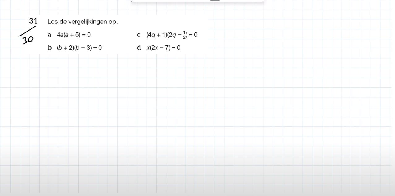 A x B = 0 Opgave 30