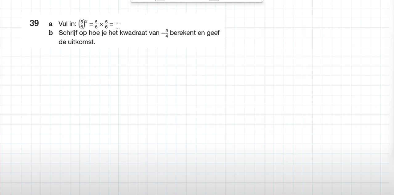 Machten van negatieve getallen Opgave 39