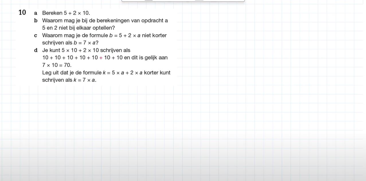 Formules vereenvoudigen Opgave 10