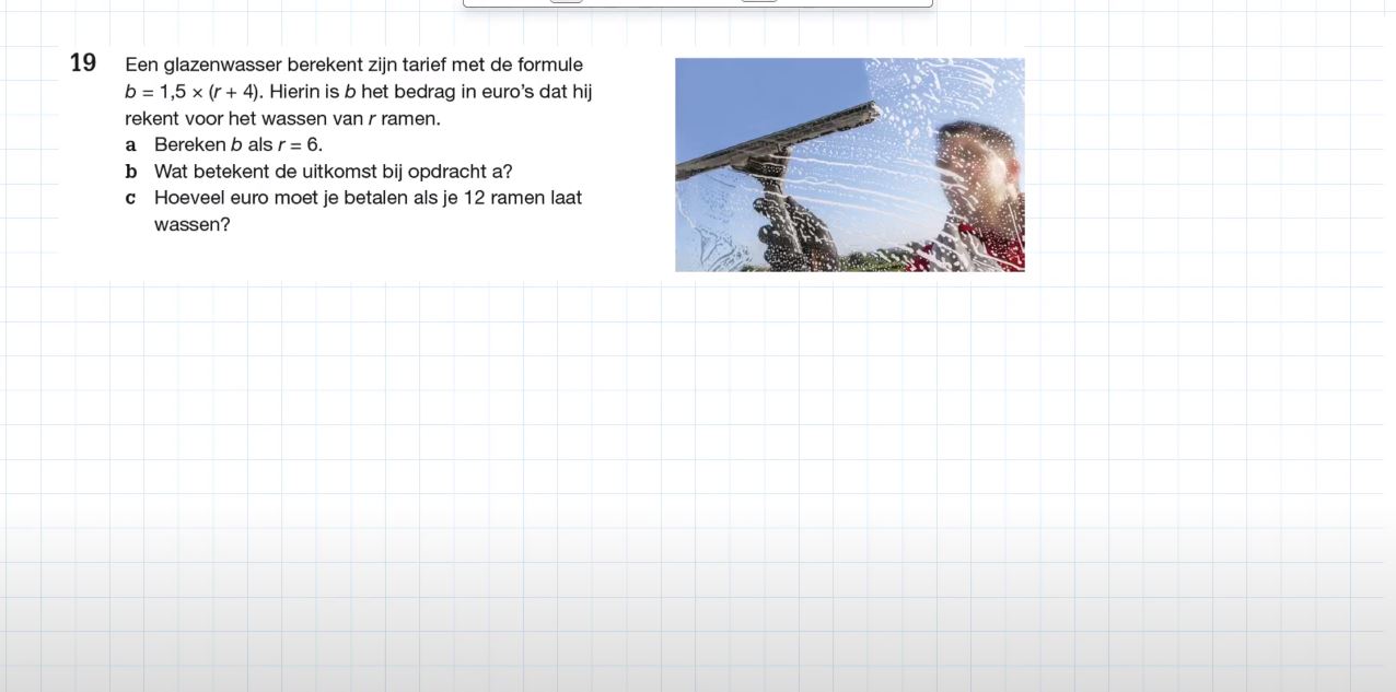 Werken met formules Opgave 19
