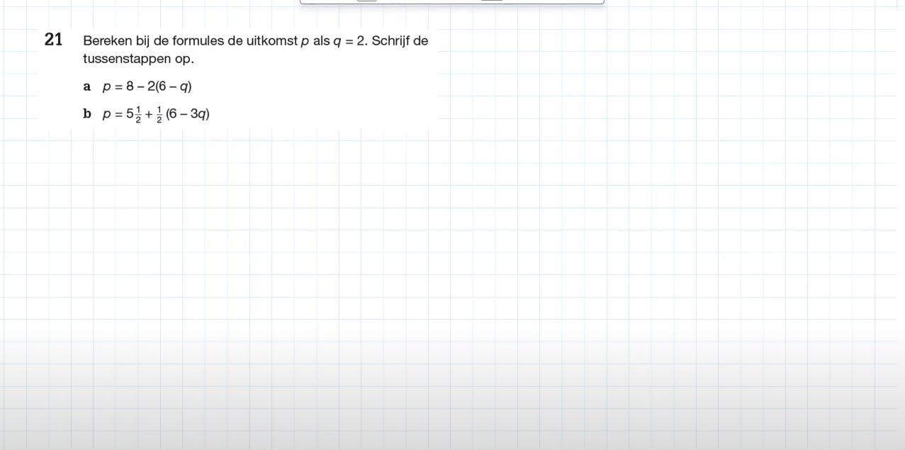 Werken met formules Opgave 21
