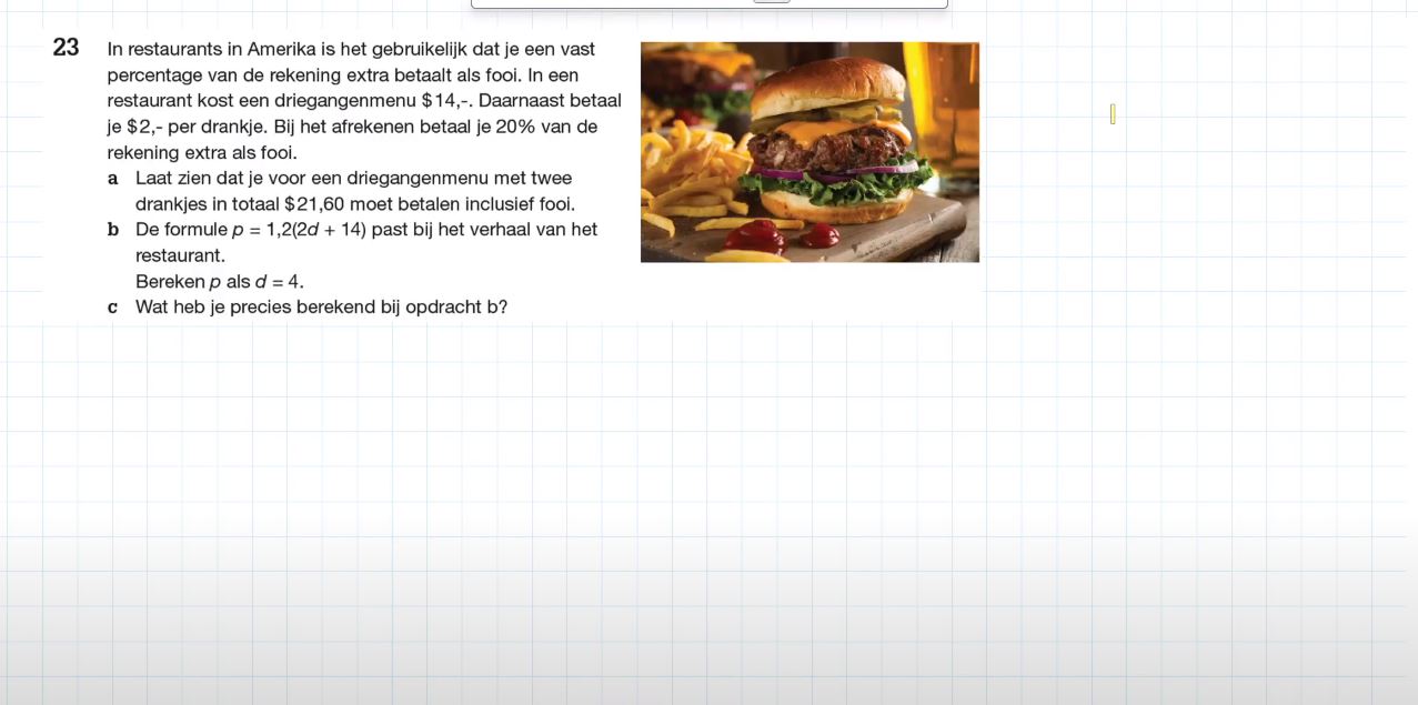 Werken met formules Opgave 23