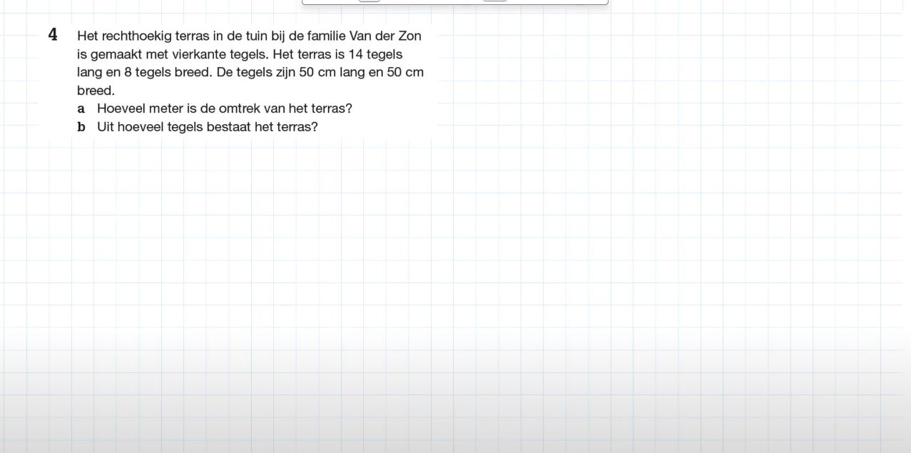 Omtrek en oppervlakte Opgave 4