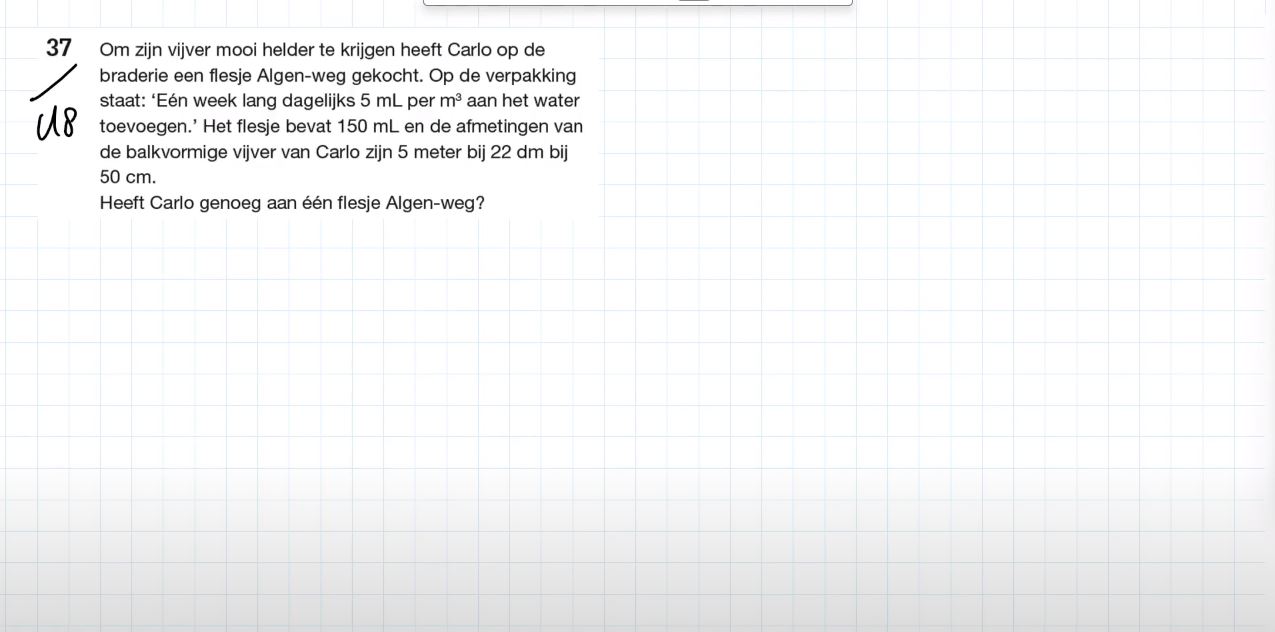 Verschillende inhoudseenheden Opgave 37