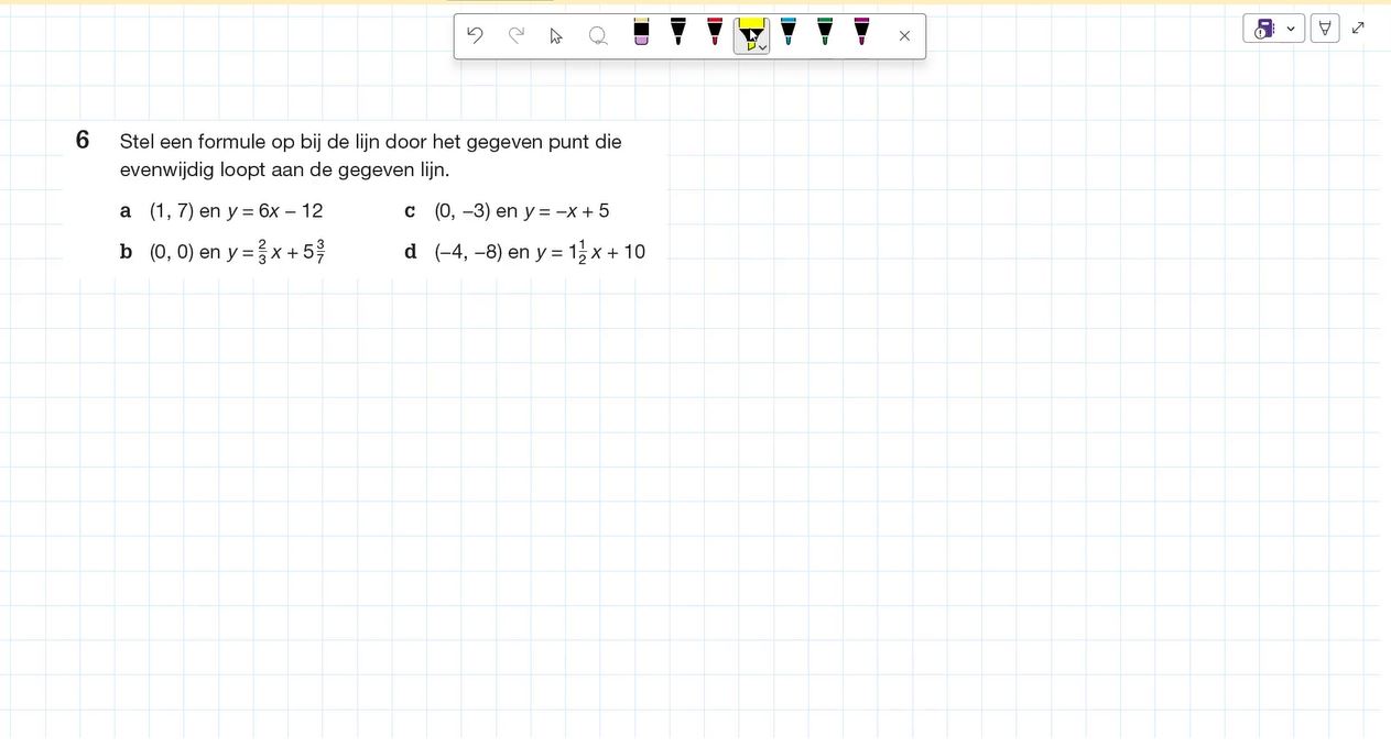 Lineaire formules opstellen Opgave 6