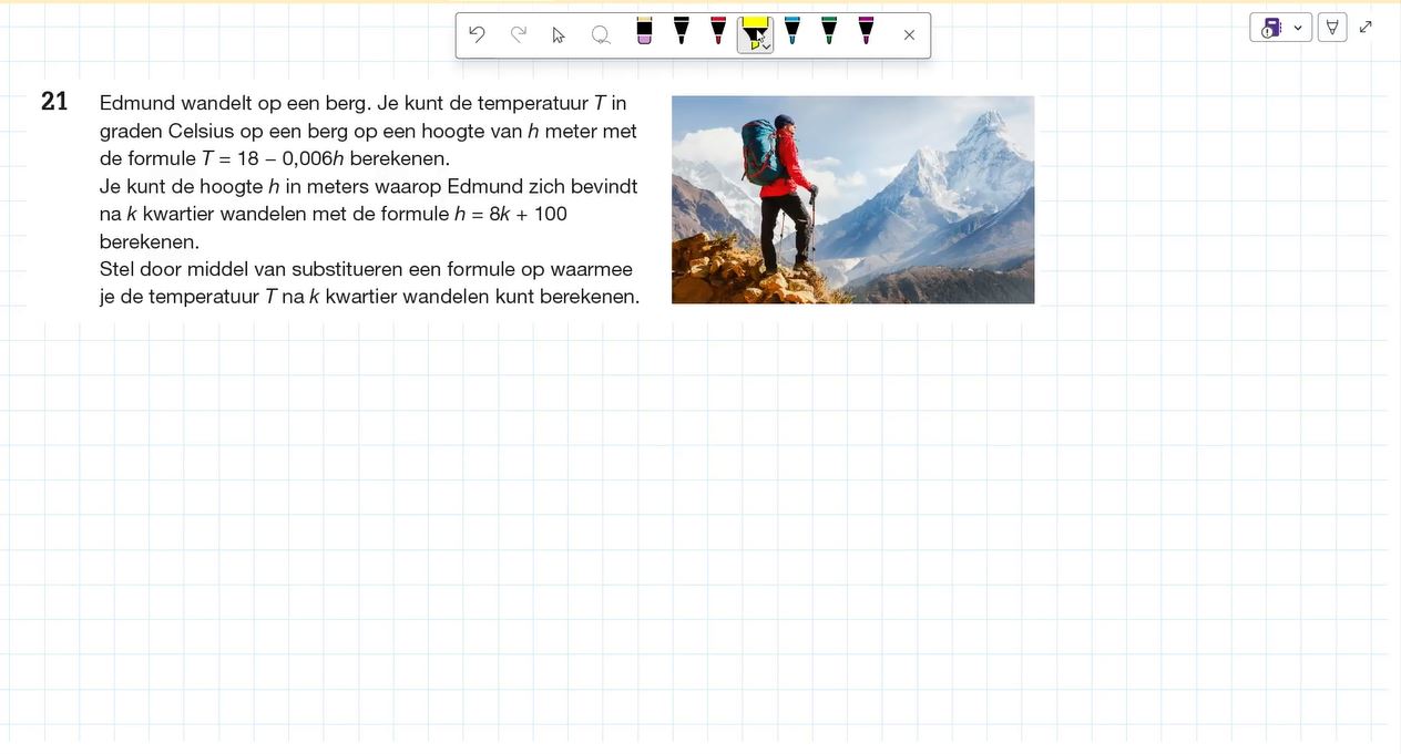 Formules substitueren Opgave 21