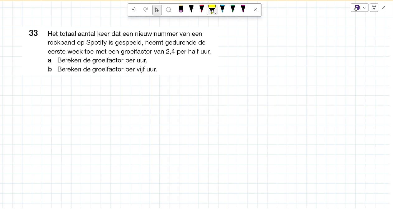 Groeifactor en tijd Opgave 33