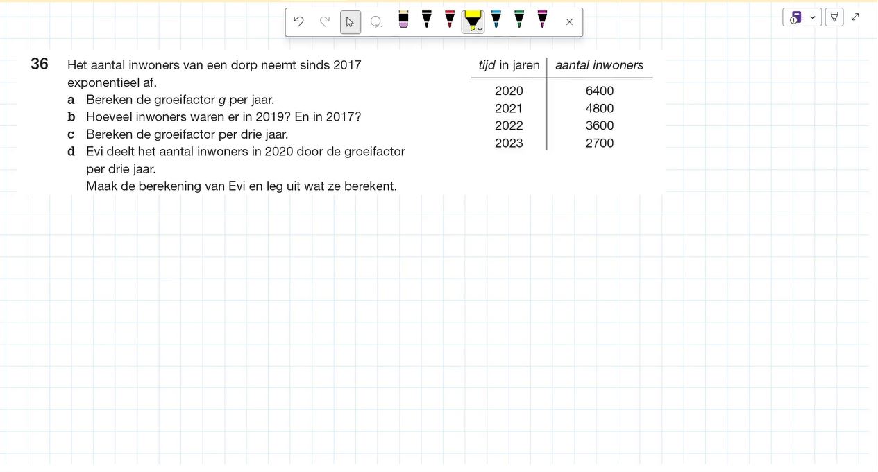 Groeifactor en tijd Opgave 36