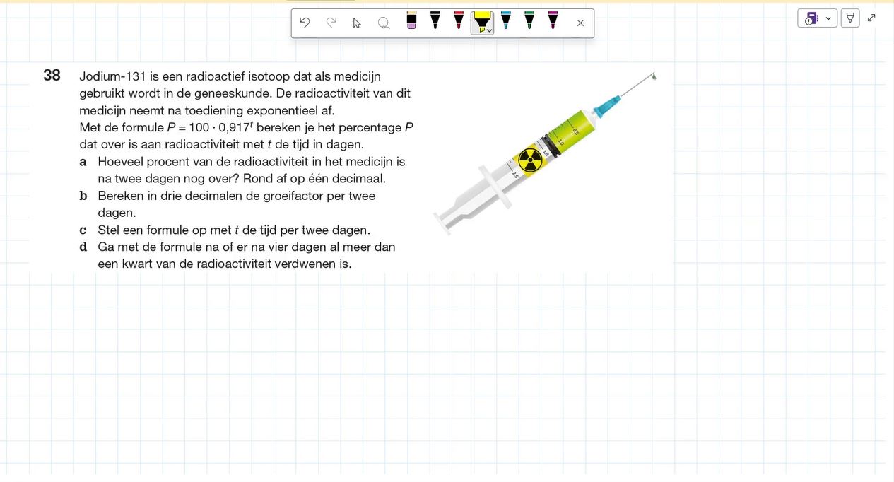 Groeifactor en tijd Opgave 38
