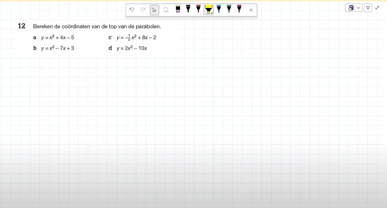 Symmetrie en top opgave 12
