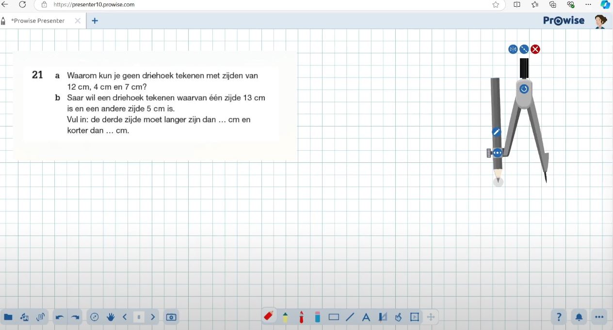 Driehoek tekenen Opgave 21