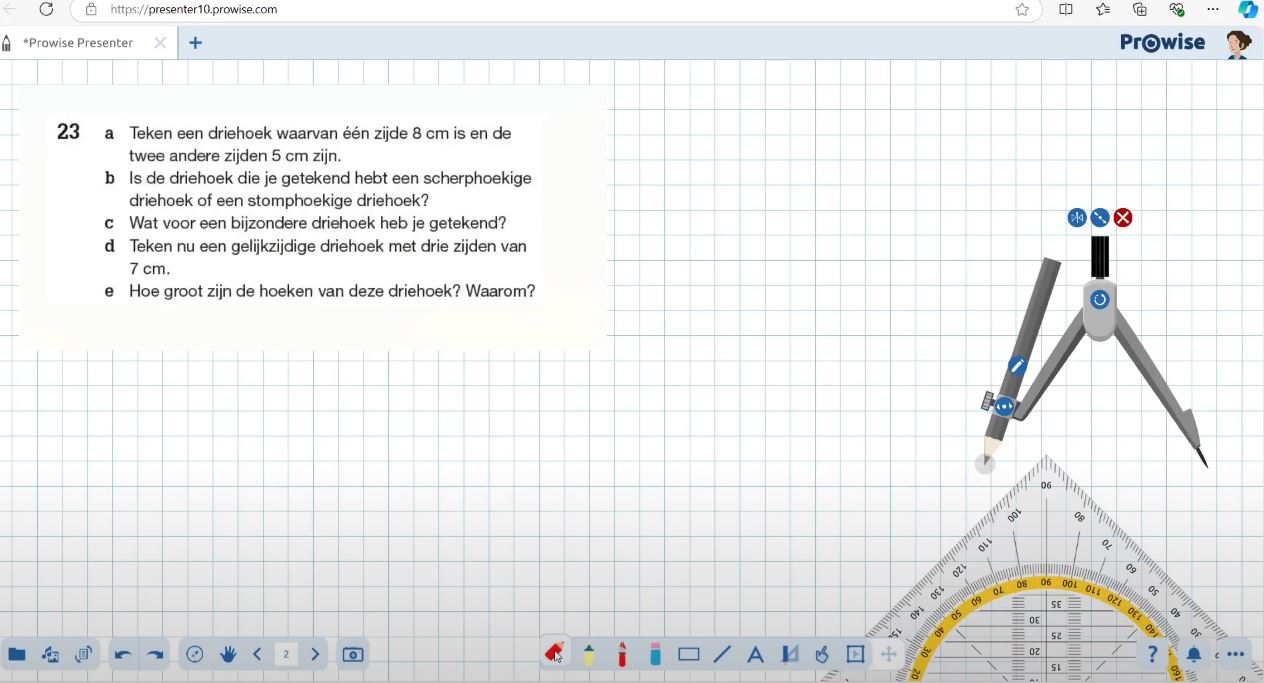 Driehoek tekenen Opgave 23