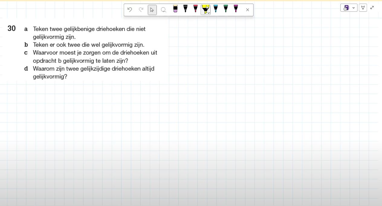 Gelijkvormige driehoeken Opgave 30