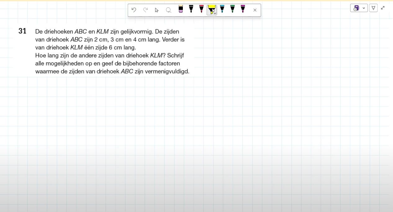 Gelijkvormige driehoeken Opgave 31