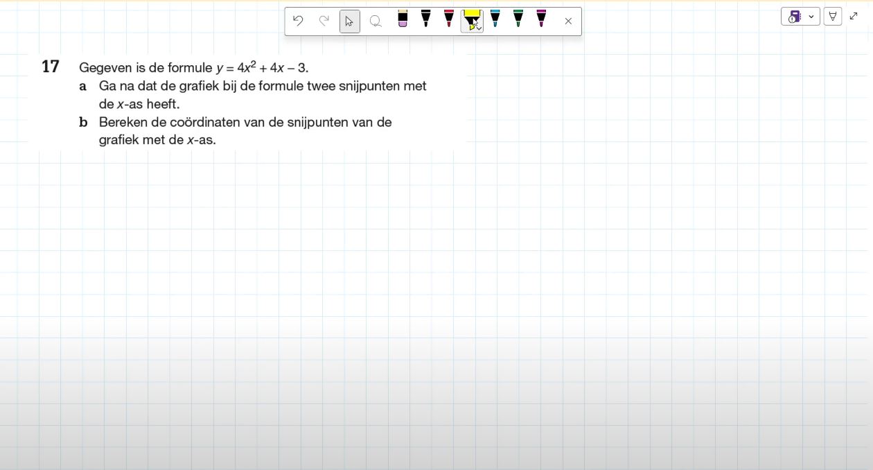 De abc-formule Opgave 17