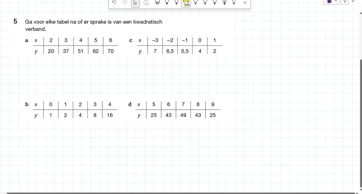Kwadratische formules Opgave 5