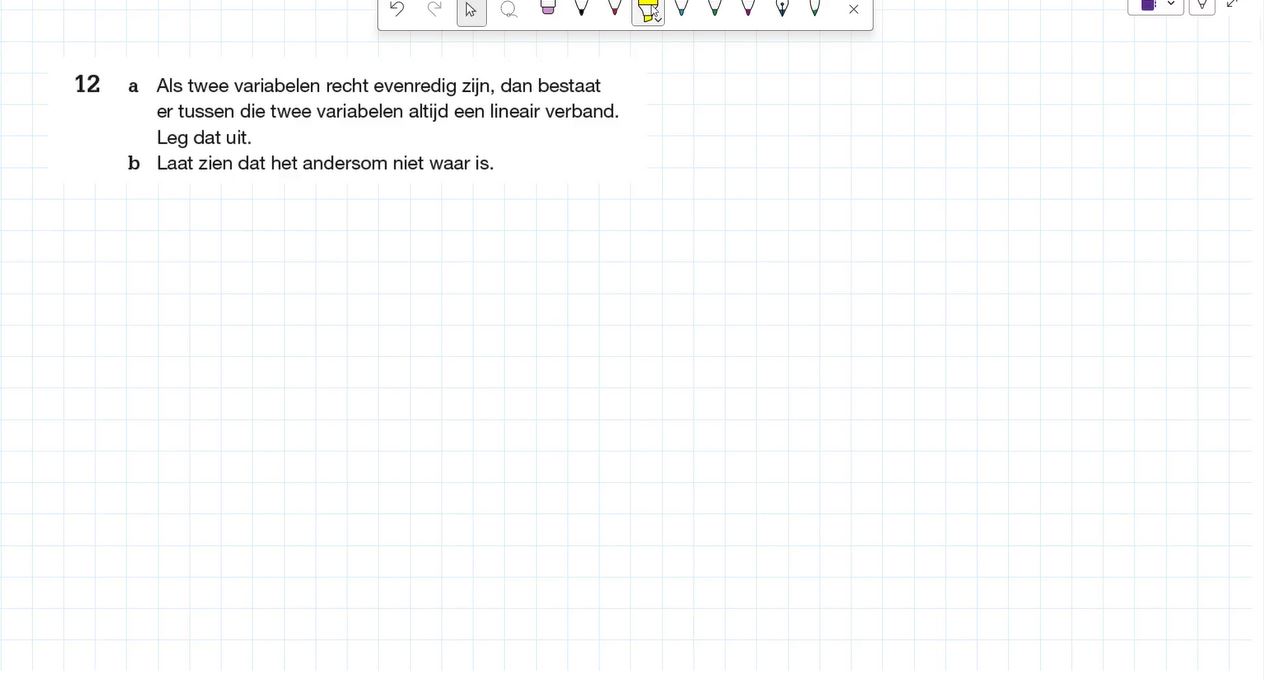 Recht evenredig en omgekeerd evenredig opgave 12