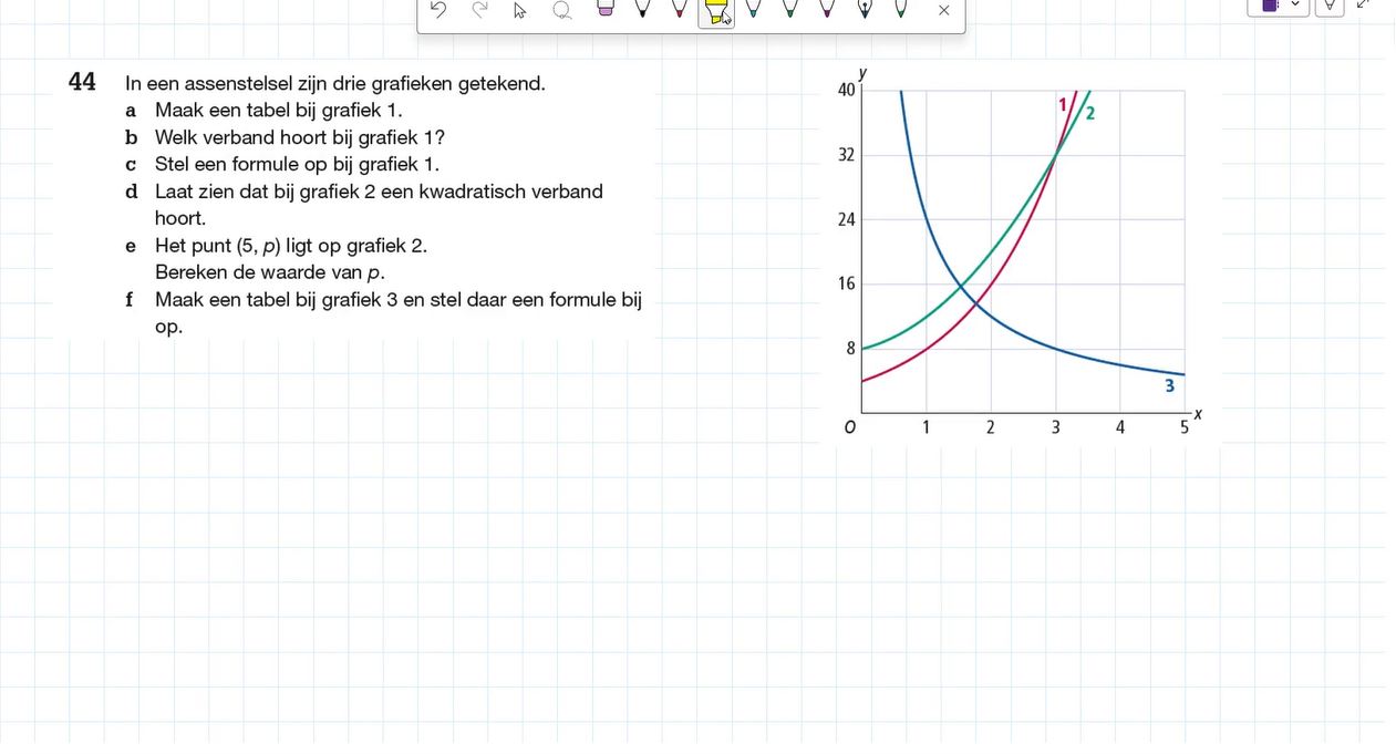 Tabellen en formules Opgave 44