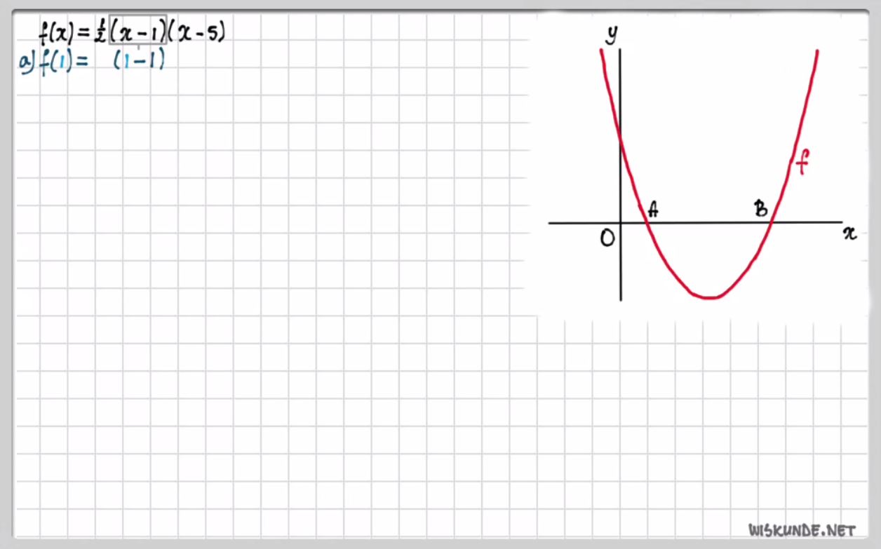 De functie f(x)=a(x-d)(x-e) Opgave 62