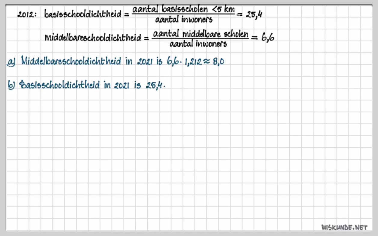 Procentuele verandering Opgave 11