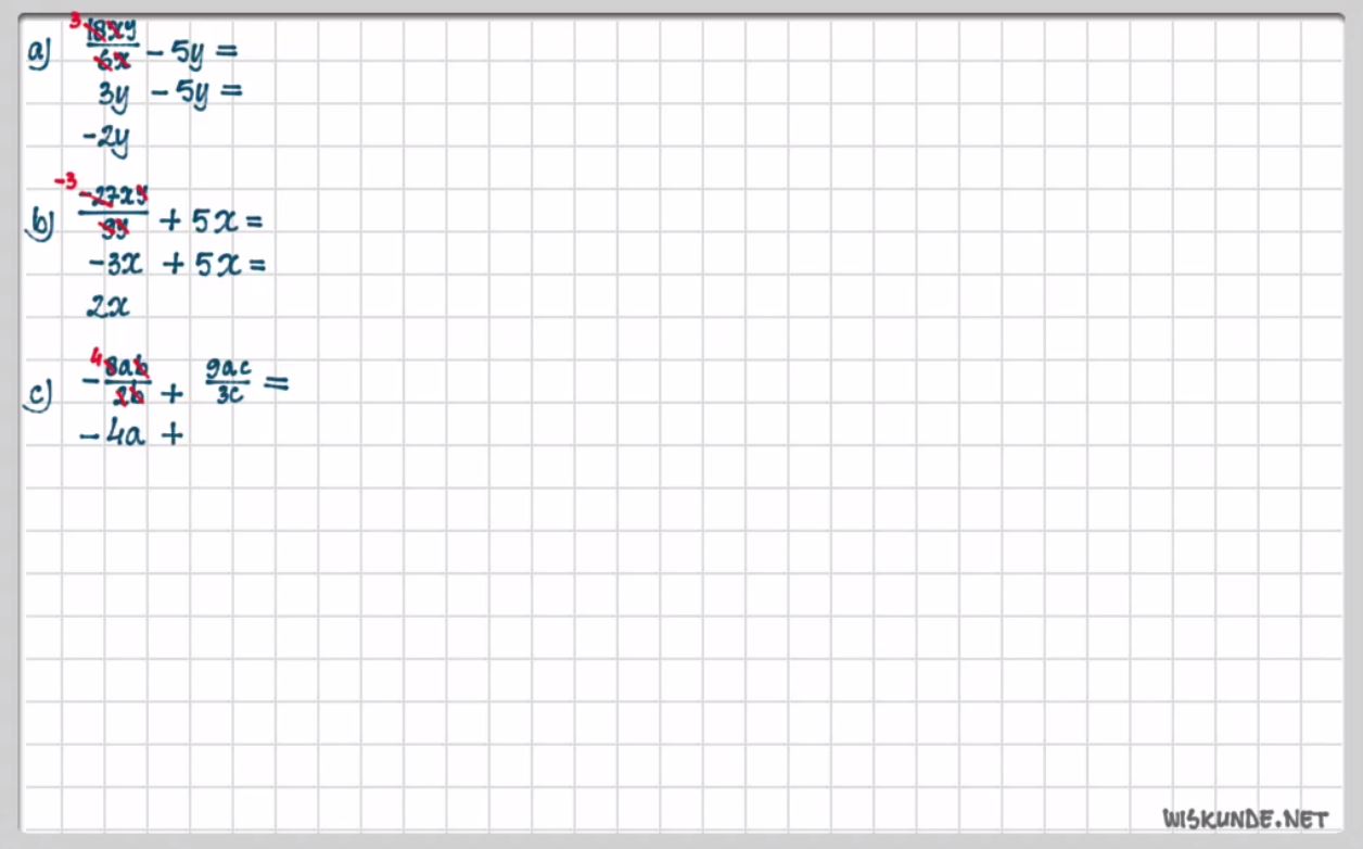 Breuken met letters herleiden Opgave 16
