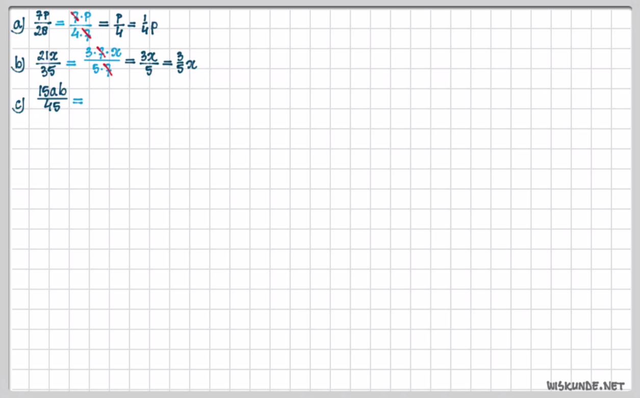 Breuken met letters herleiden Opgave 21