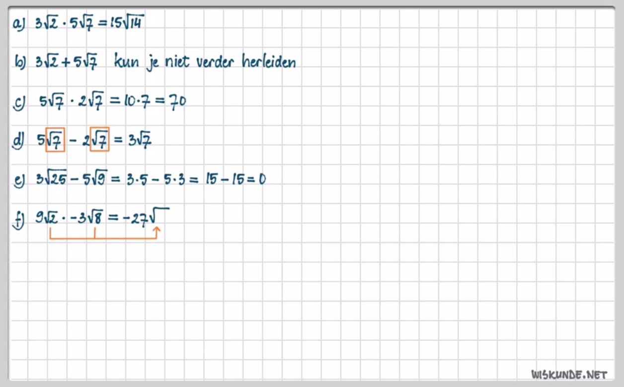 Wortels herleiden Opgave 61