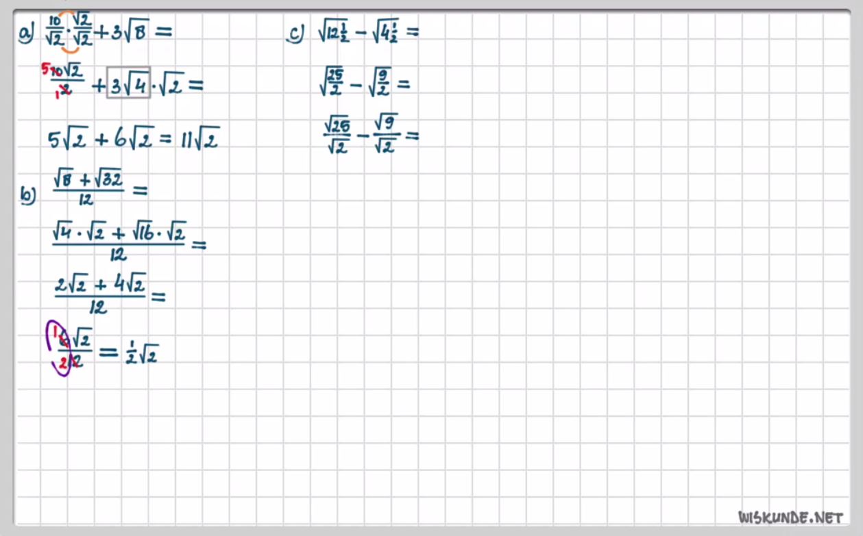 Wortels herleiden Opgave 78
