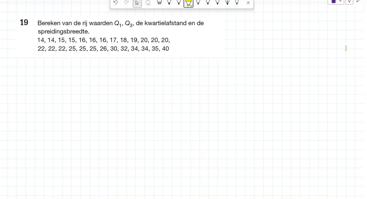 Spreidingsmaten Opgave 19