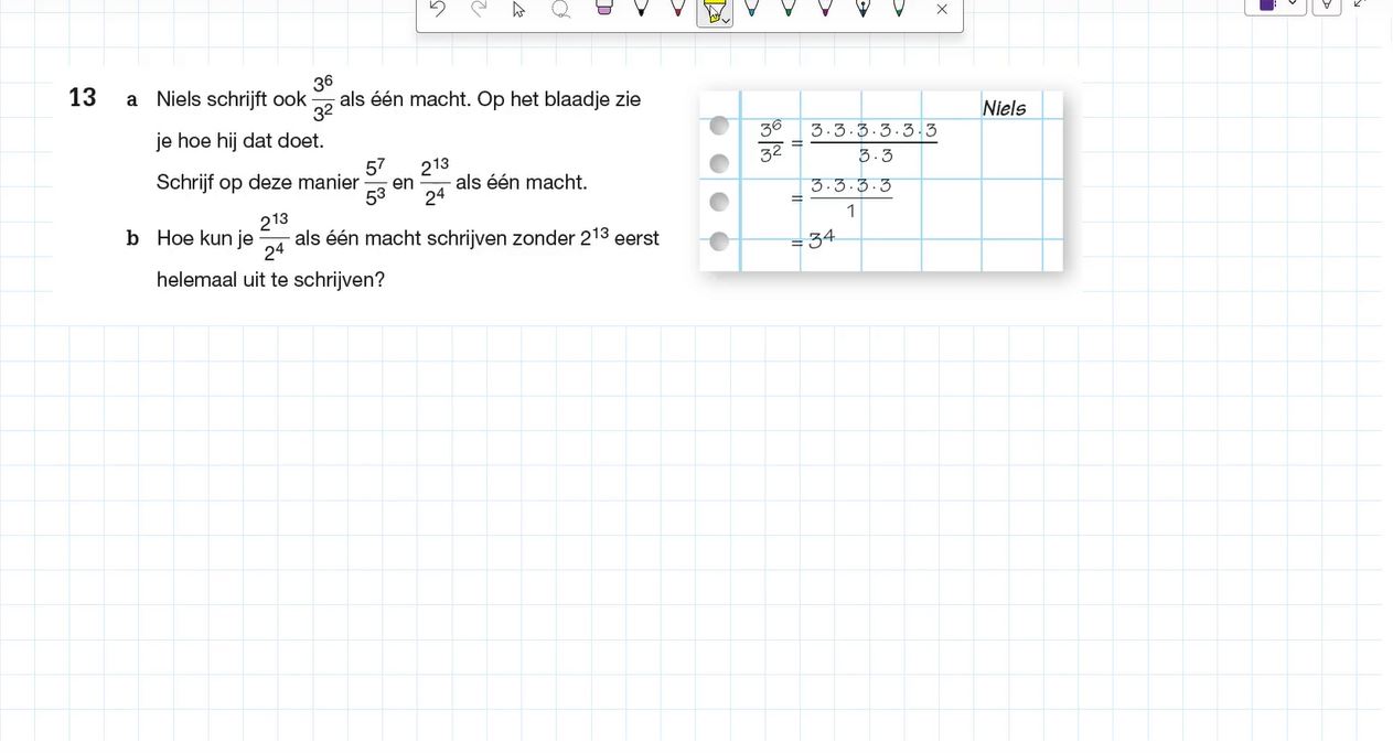 Rekenen met exponenten Opgave 13