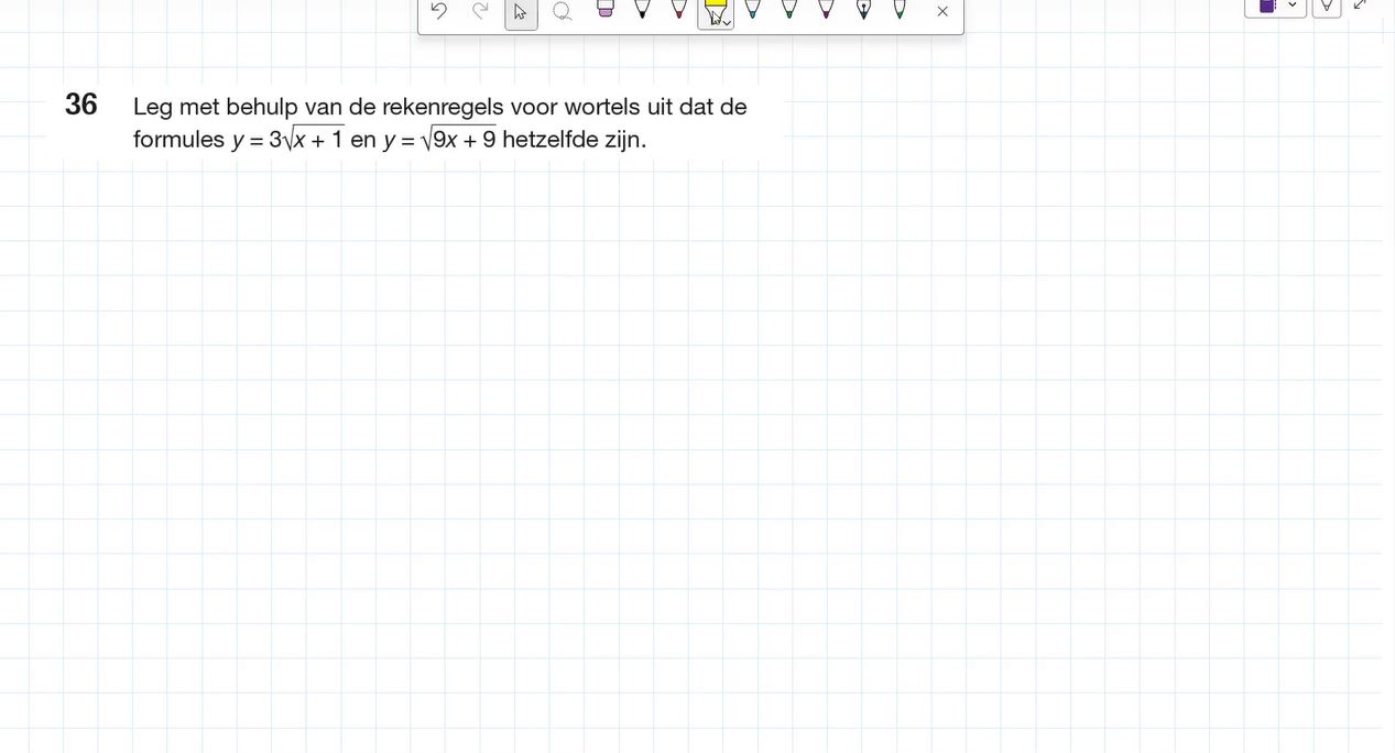 Rekenen met wortels Opgave 36