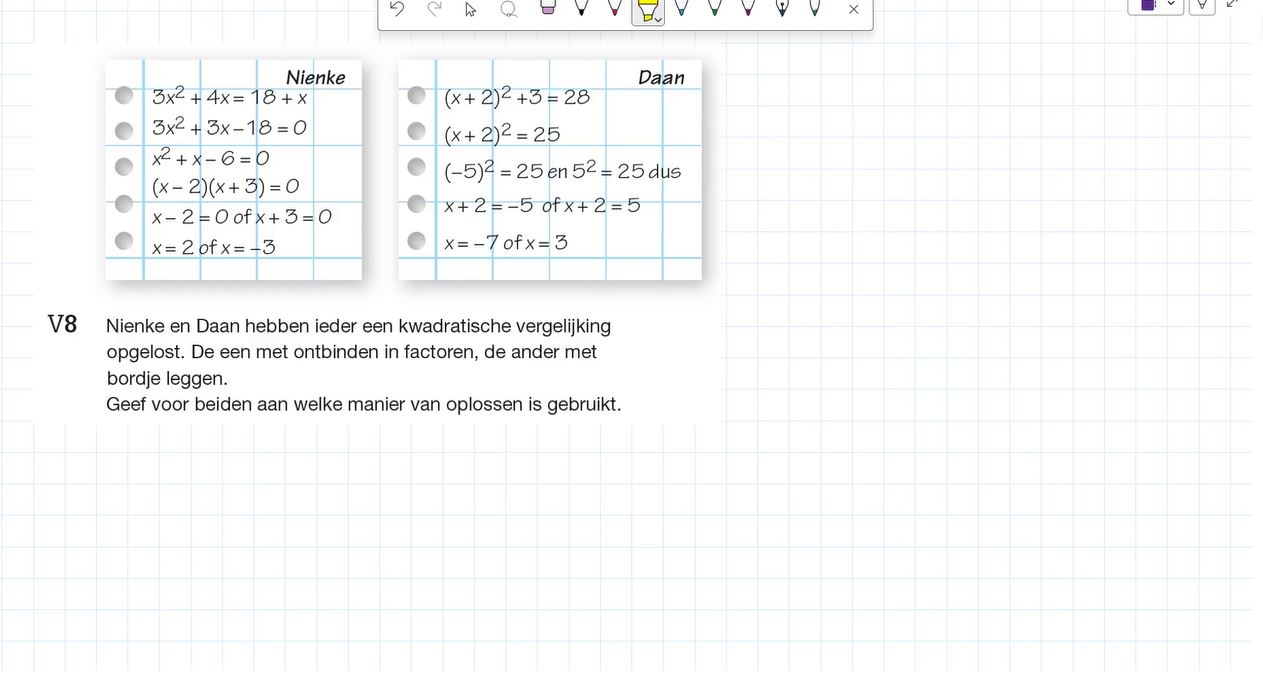 Voorkennis Opgave 8