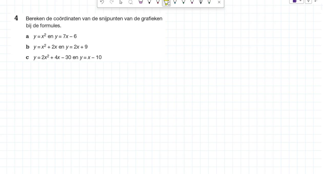 Parabool en lijn Opgave 4