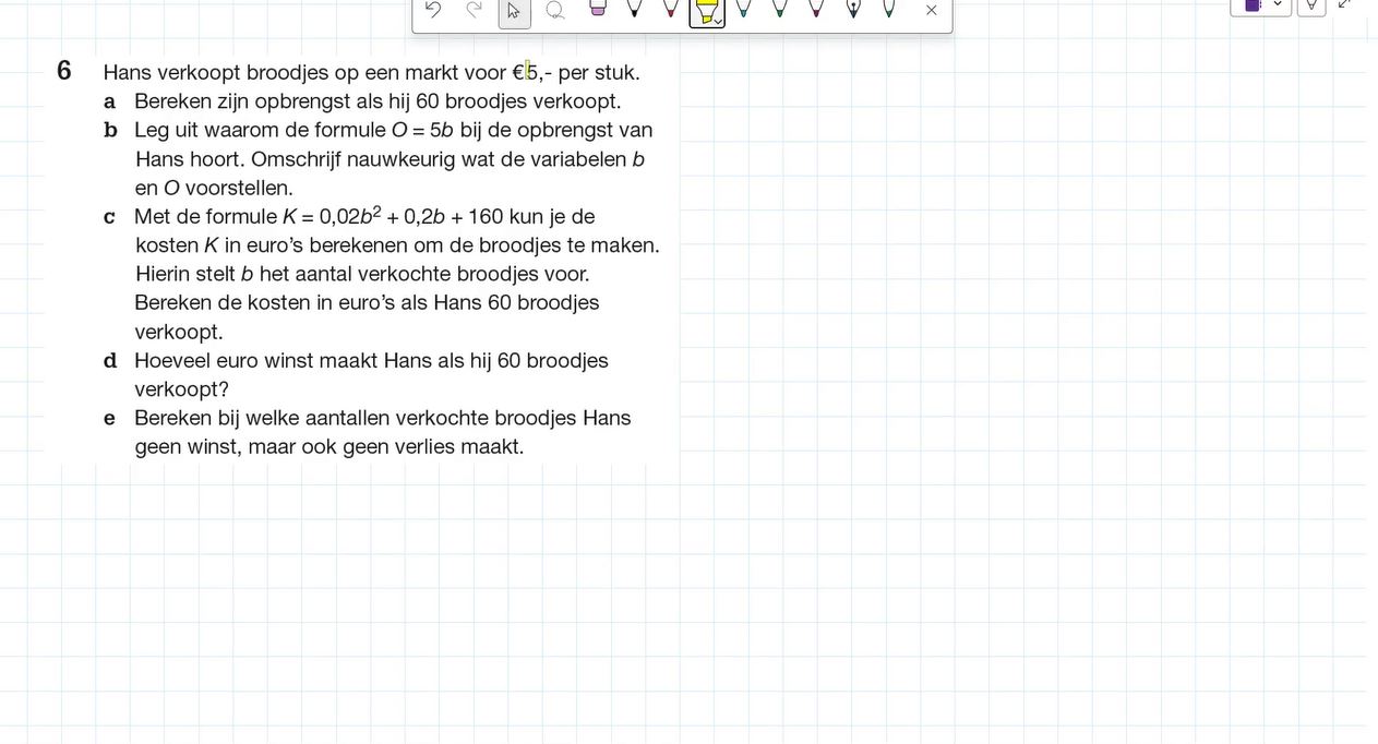 Parabool en lijn Opgave 6