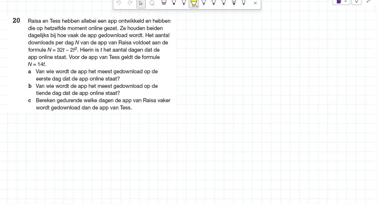 Kwadratische ongelijkheden Opgave 20