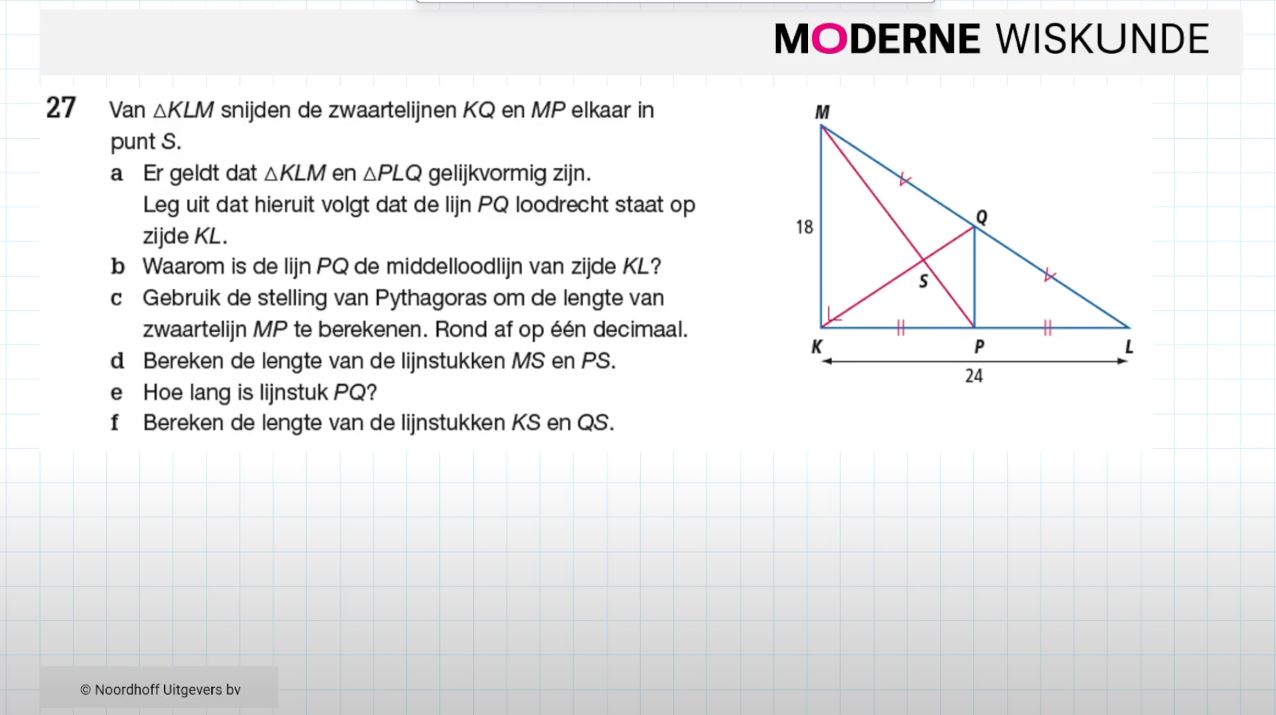 Zwaartelijn Opgave 27