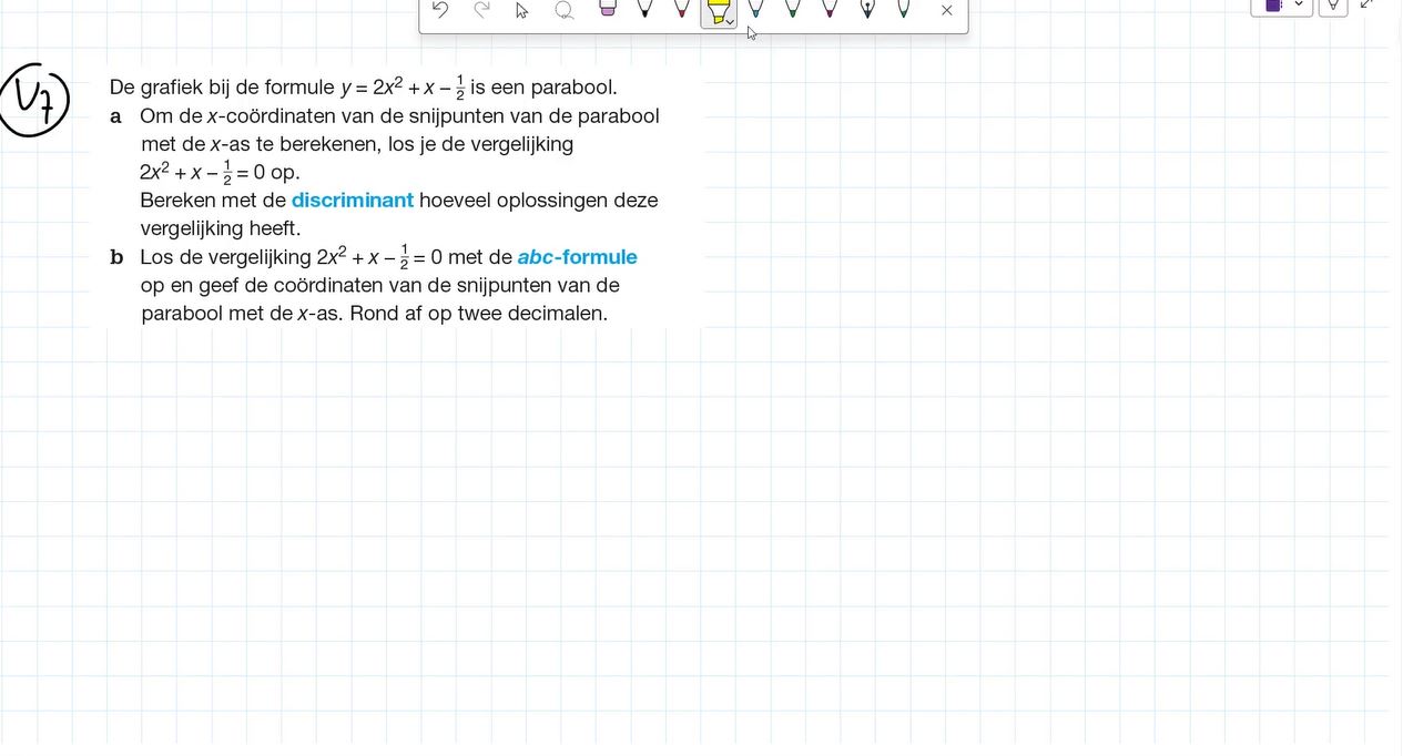 Voorkennis  Opgave 7