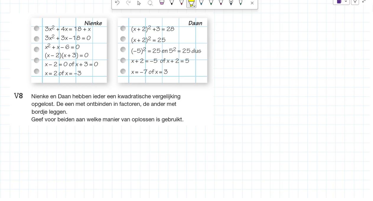 Voorkennis  Opgave 8