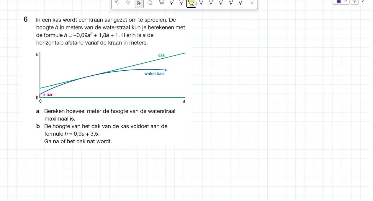 Parabool en lijn Opgave 6