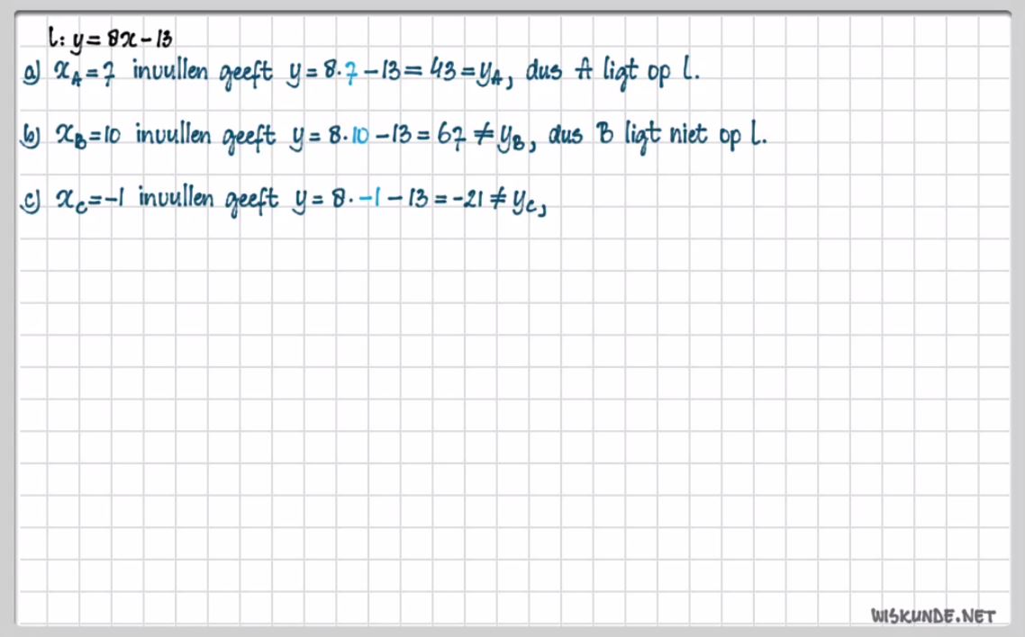 Lineaire formules Opgave 16