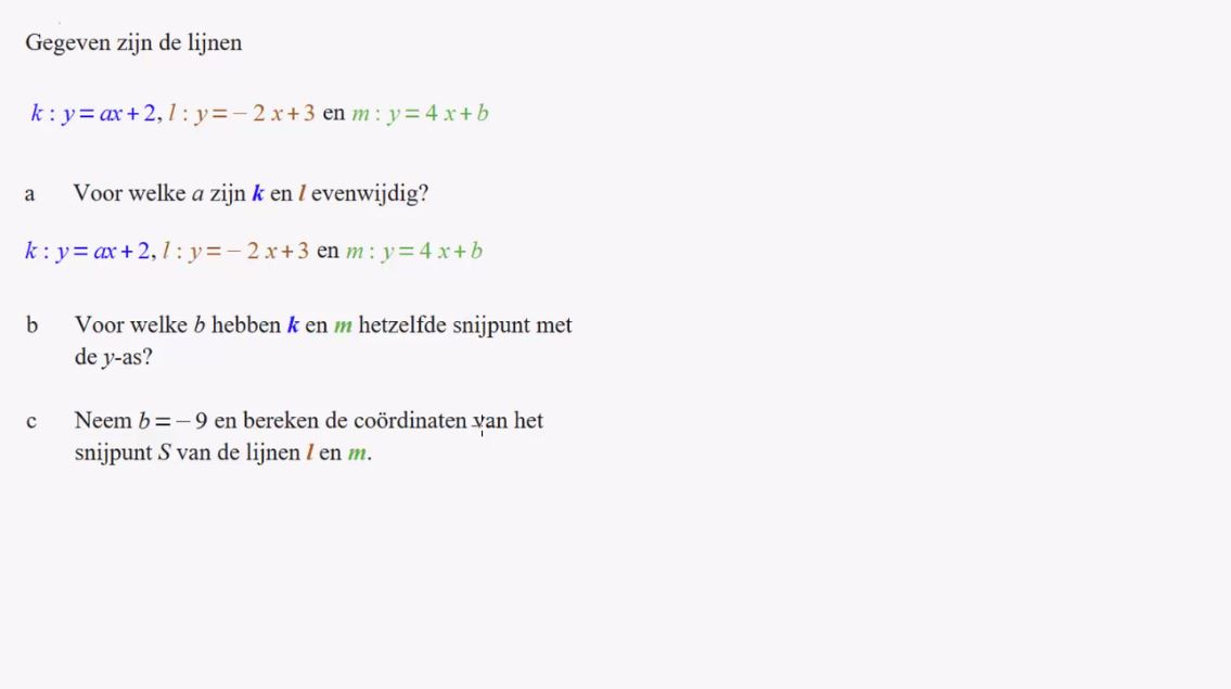 Lineaire verbanden Opgave 17