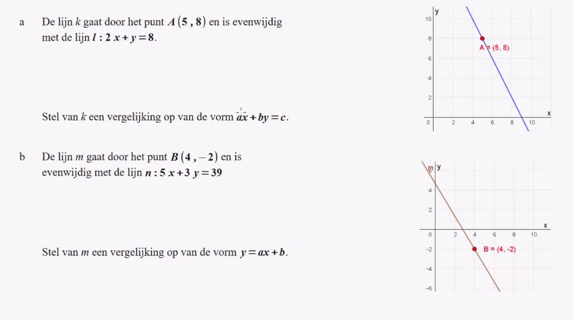 De vergelijking ax + by = c Opgave 39