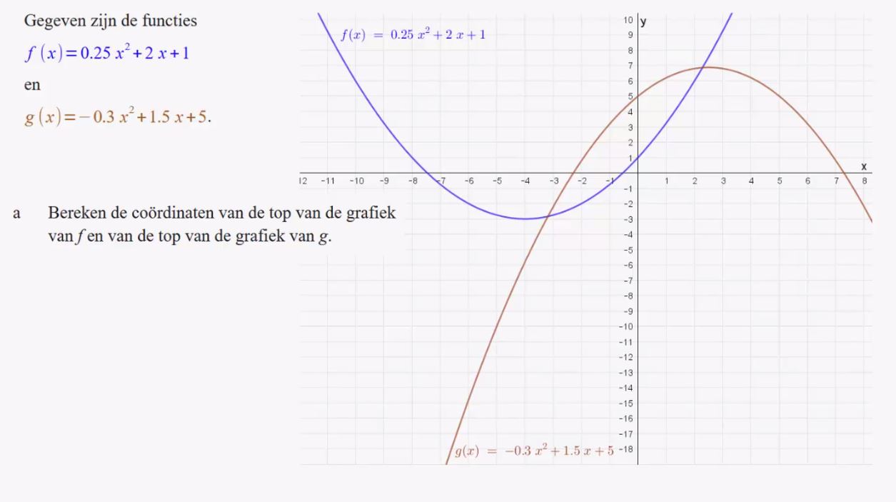 Kwadratische verbanden Opgave 84