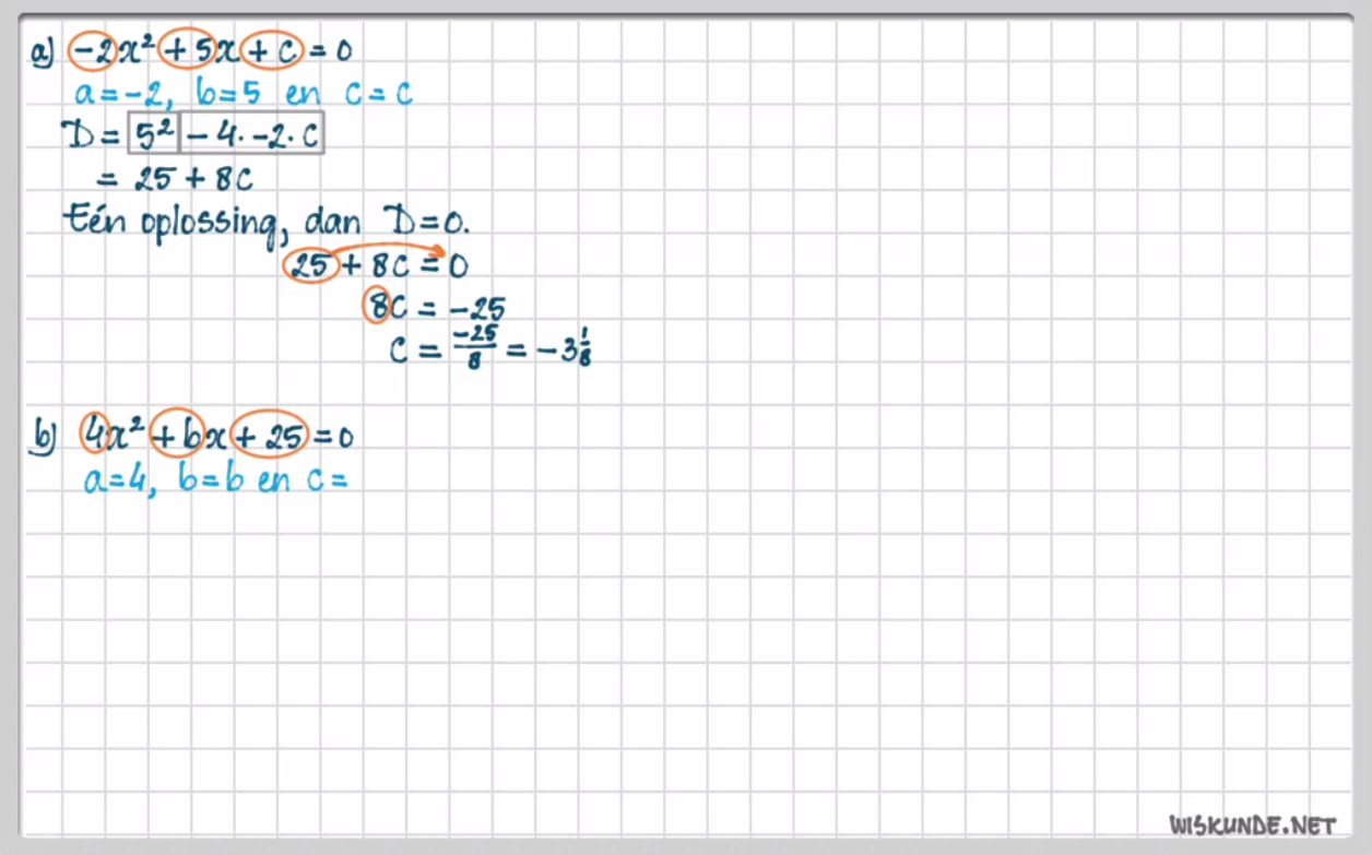 De abc-formule Opgave 68