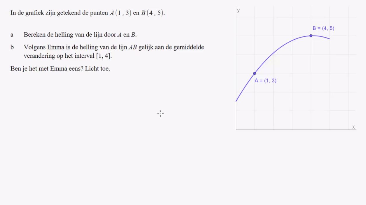 Differentiequotiënt en snelheid Opgave 31