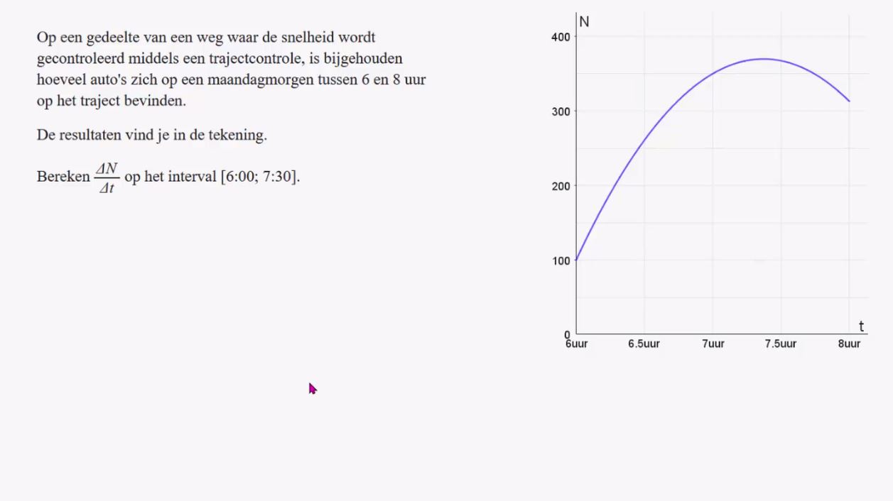 Differentiequotiënt en snelheid Opgave 44