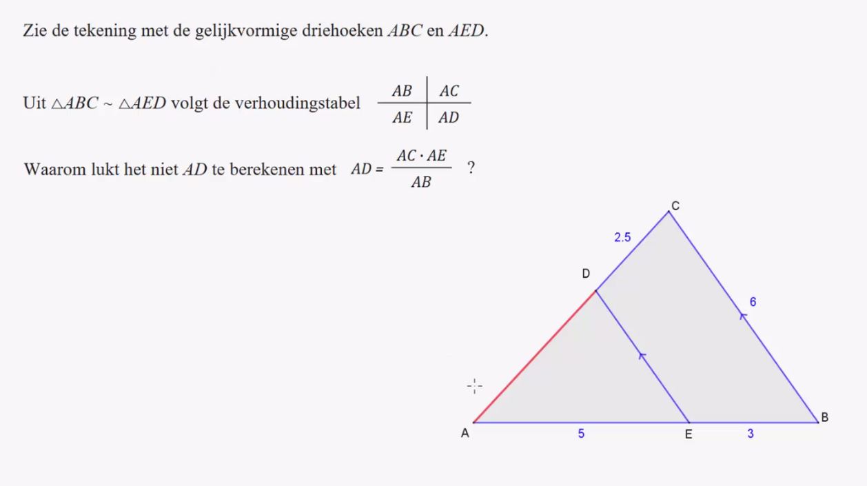Vergelijkingen in de meetkunde Opgave 38