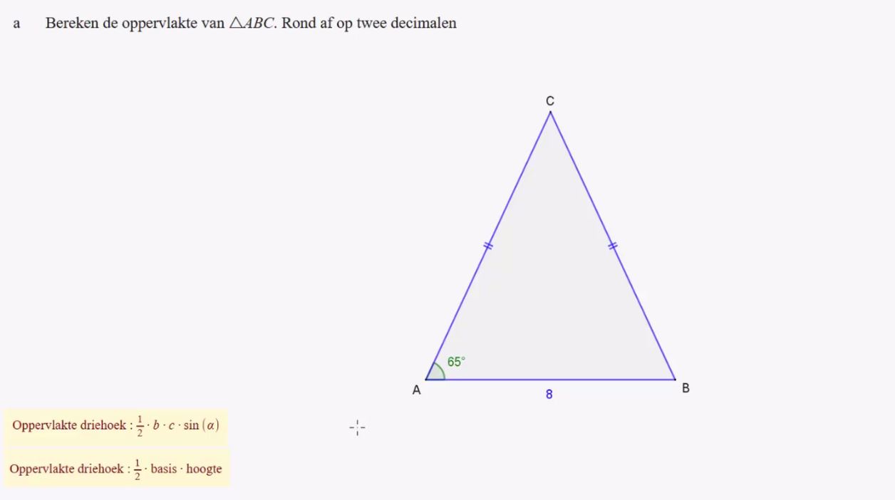 Lengte, omtrek en oppervlakte Opgave 57